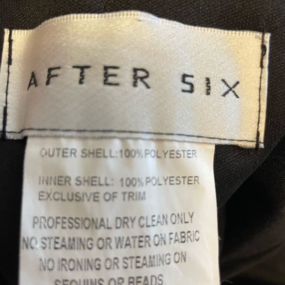 After Six strapless black dress.  Size 8. - Picture 4 of 4
